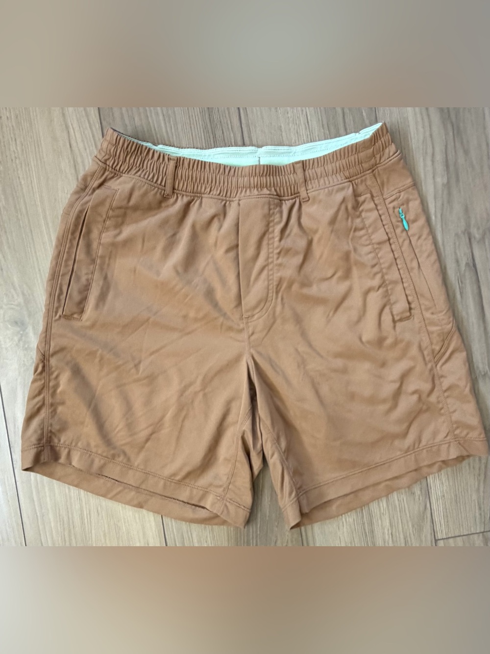 Birddogs Shorts Men S Tan Mint Lined Boom for Your Boomstick Performance Stretch